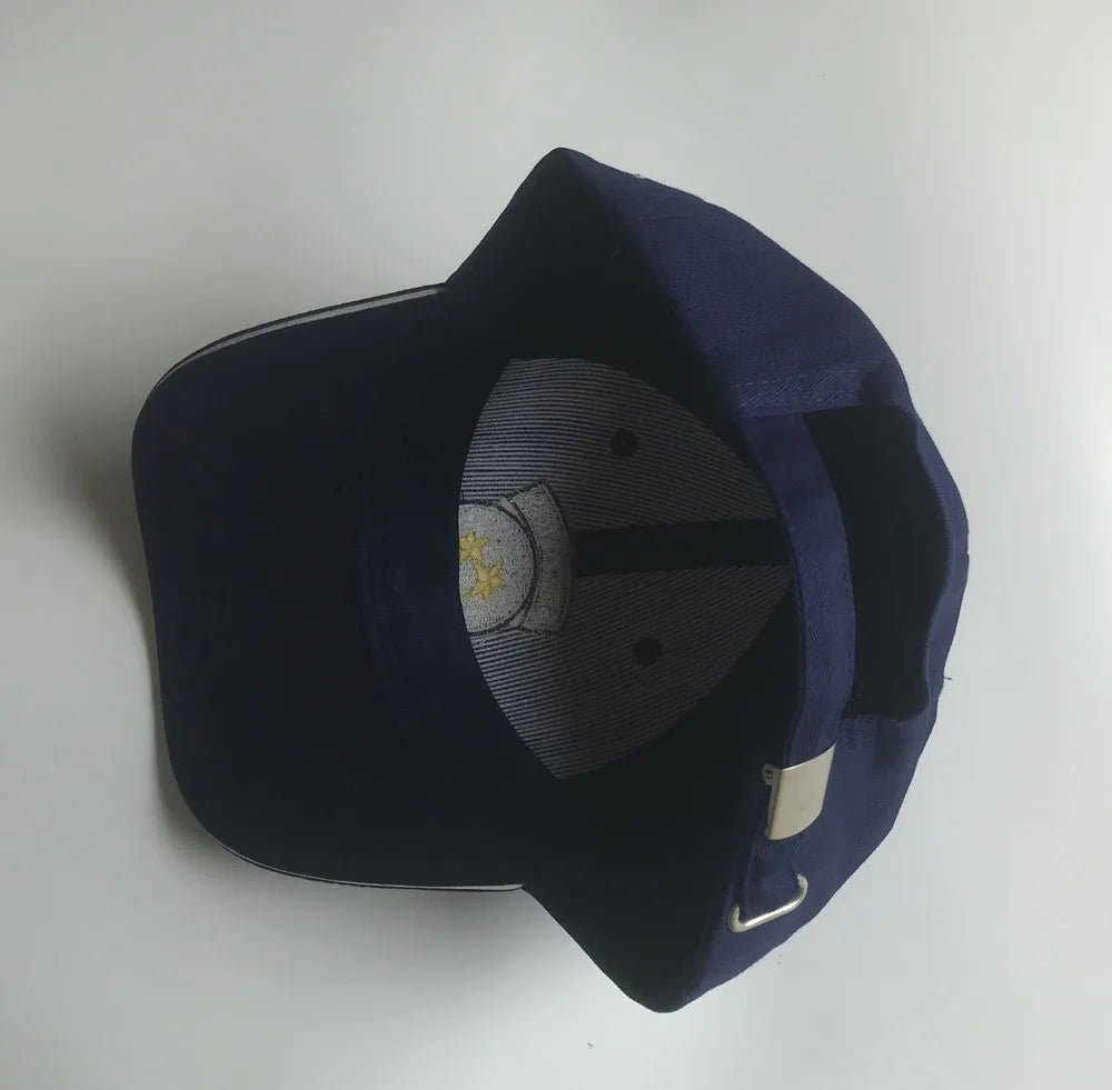Biohazard S.T.A.R.S. RPD Logo Raccoon Police Embroidery Hat Deep Blue Cap