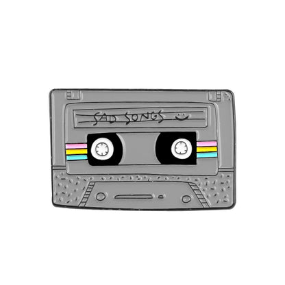 Vintage Nostalgic Cassette Enamel Pins - 3 Available at 2Fast2See.co