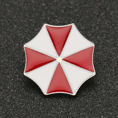 Resident Evil Biohazard Alice Umbrella Corporation Red & White Enamel Pin