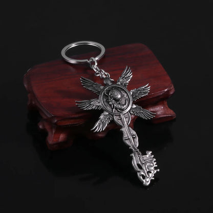 Resident Evil 8 RE8 Village Six-Winged Unborn Silver Key Keychain - Available at 2Fast2See.co