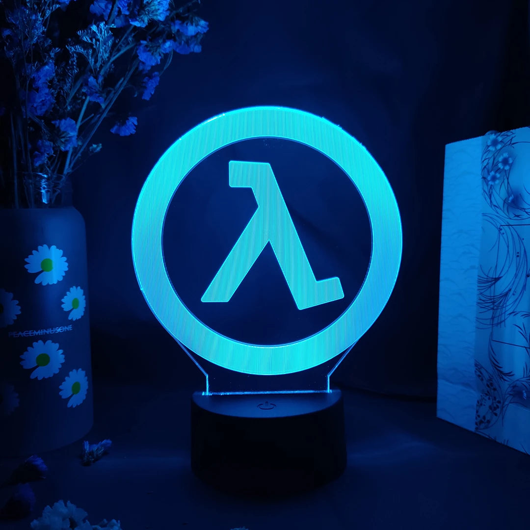 Half Life Alyx Logo Gaming 3D Led Night Room Decoration