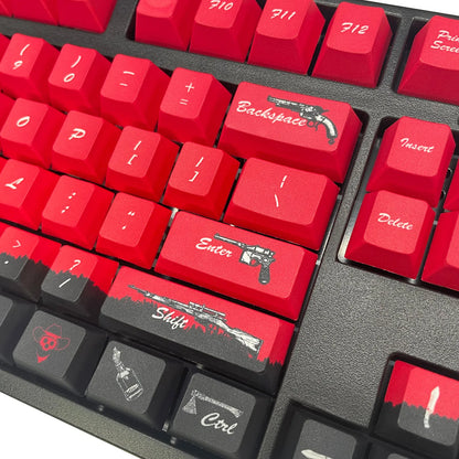 Red Dead Redemption 2 Themed Pbt Keycaps 108 Key Set for Mechanical Keyboard OEM Profile