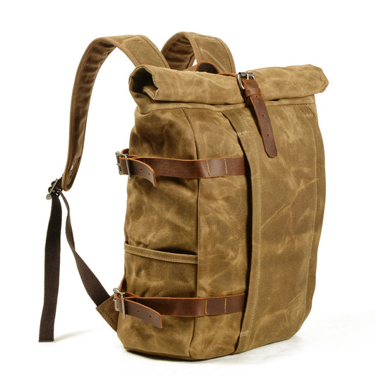 Vintage Khaki Outdoor & Mountaineering Backpack - Available at 2Fast2See.co