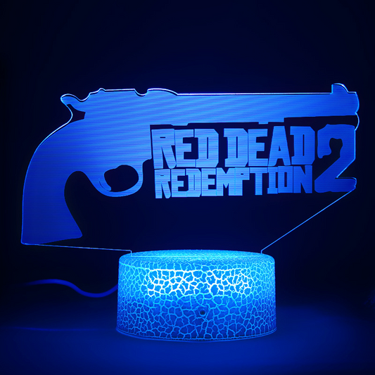 Red Dead Redemption 2 Revolver 3D Acrylic Lamp