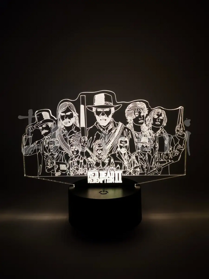 Red Dead Redemption 2 Characters 3D Acrylic Lamp