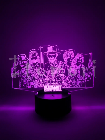 Red Dead Redemption 2 Characters 3D Acrylic Lamp