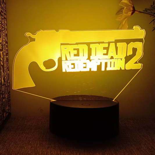 Red Dead Redemption 2 Revolver 3D Acrylic Lamp