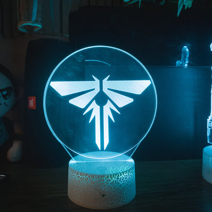 The Last of Us Firefly 3D RGB Night Lamp With Controller - Black Lamp Base Available at 2Fast2See.co