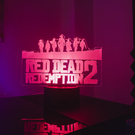 Red Dead Redemption 2 Acrylic 3D Led Night Lamp Bedroom Decor