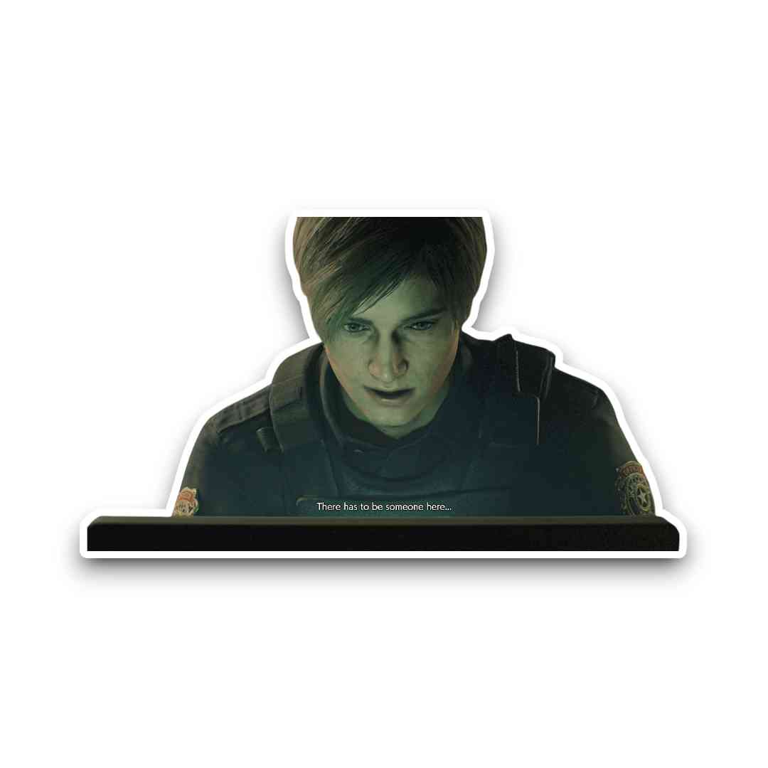 Resident Evil 2 Leon There Has To Be Someone Here Sticker