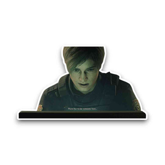 Resident Evil 2 Leon There Has To Be Someone Here Sticker