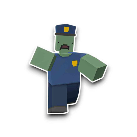 Unturned Video Game Survival Police Zombie Sticker