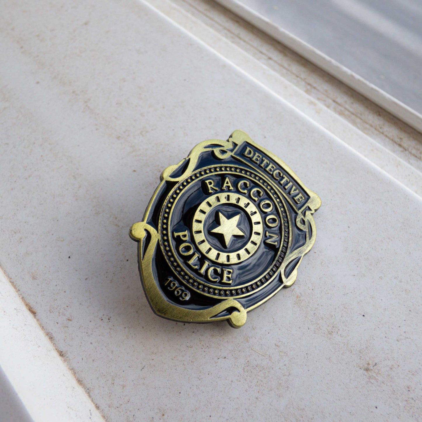Resident Evil Raccoon Police Department Enamel Pin