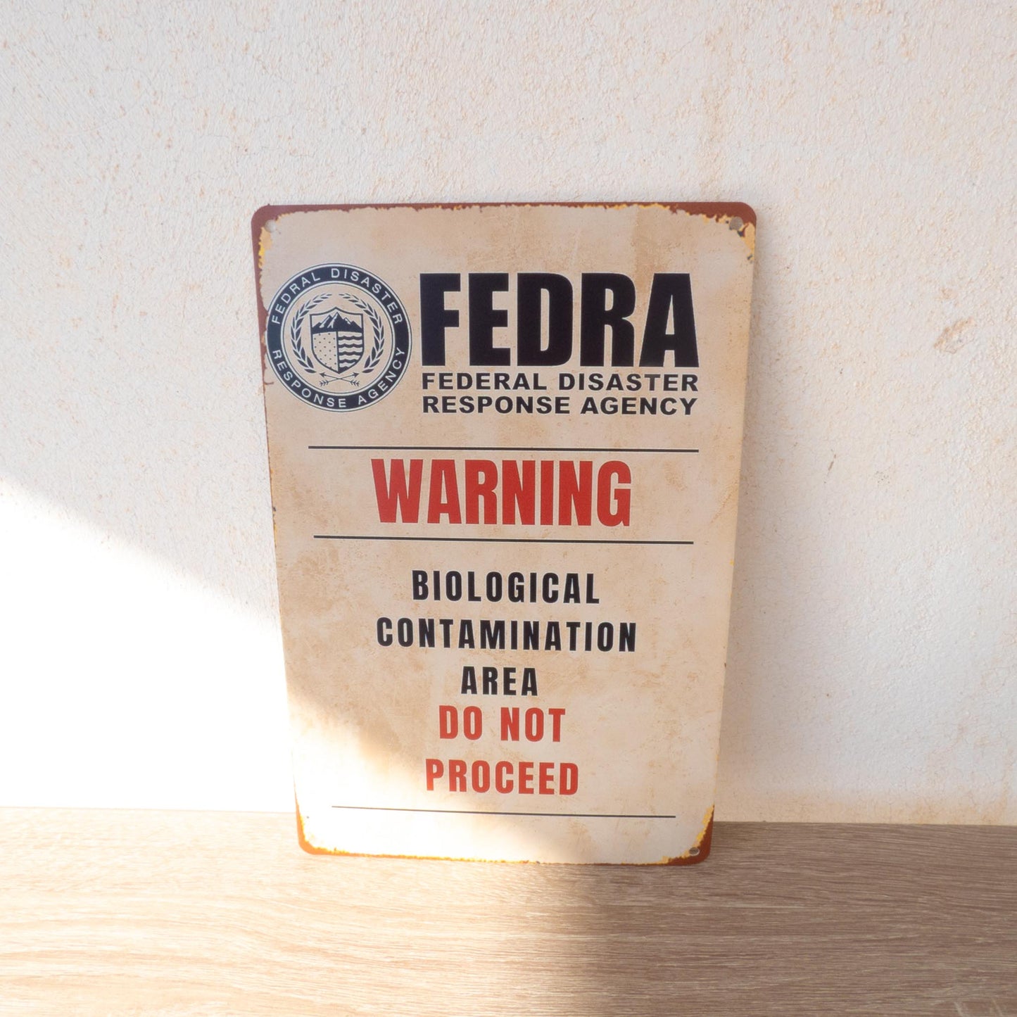 The Last of Us Fedra Metal Wall Sign - Biological Contamination Area