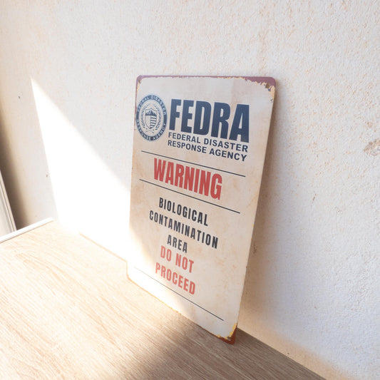 The Last of Us Fedra Metal Wall Sign - Biological Contamination Area