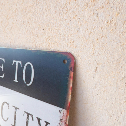 Resident Evil Welcome To Raccoon City Metal Wall Sign