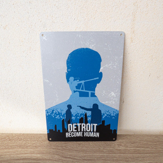 Detroit Become Human Video Game Inspired Metal Wall Tin Sign