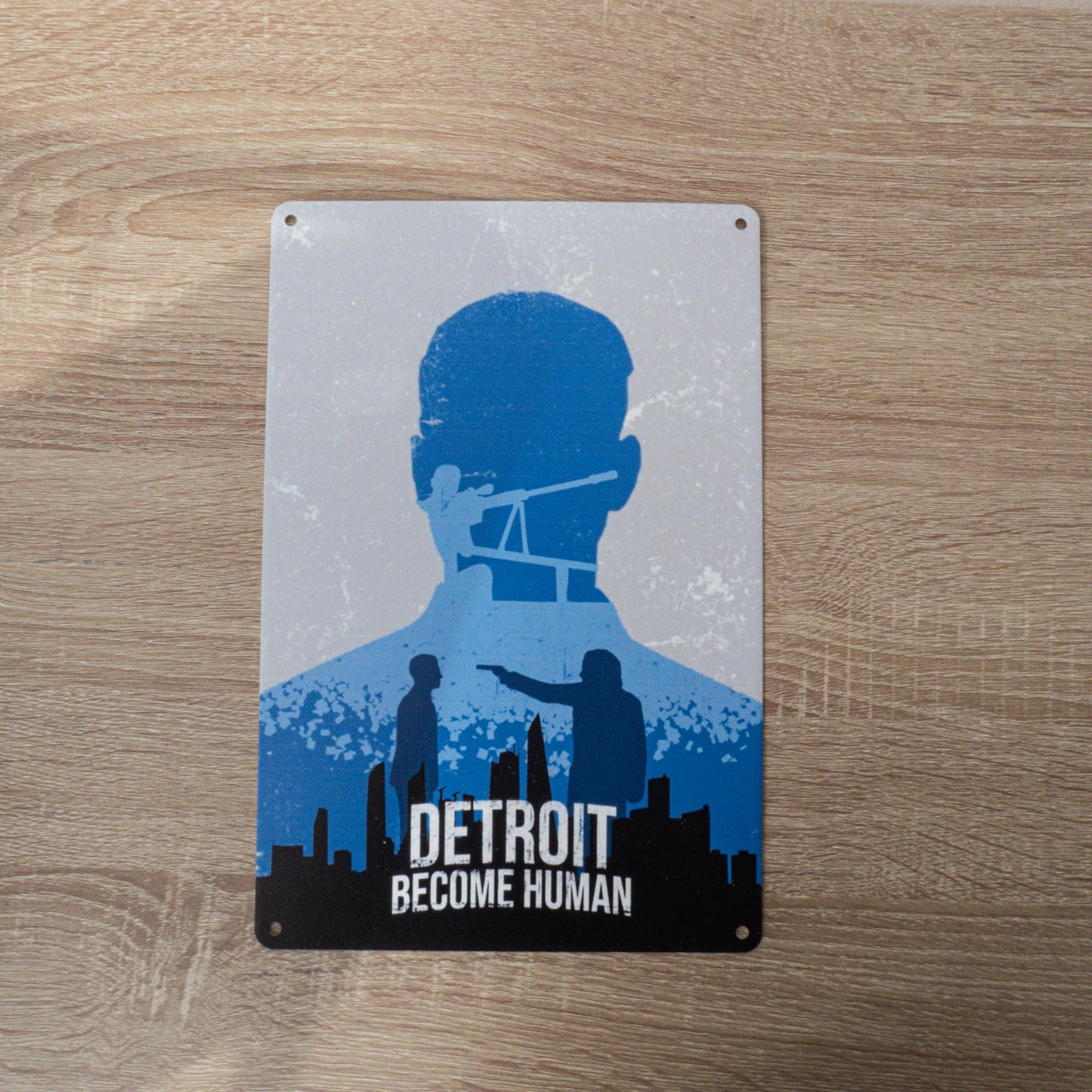 Detroit Become Human Video Game Inspired Metal Wall Tin Sign