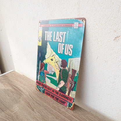 The Last Of Us Part I Ellie & Joel Giraffe Moment Metal Wall Sign