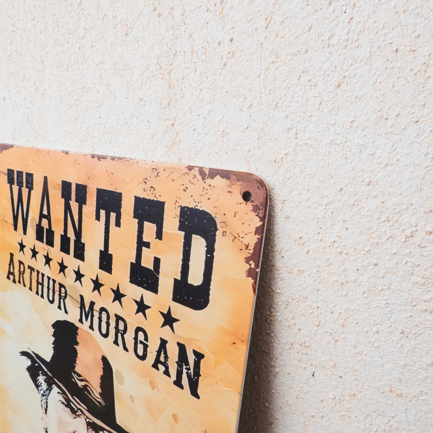 Red Dead Redemption II Arthur Morgan Wanted Metal Wall Sign