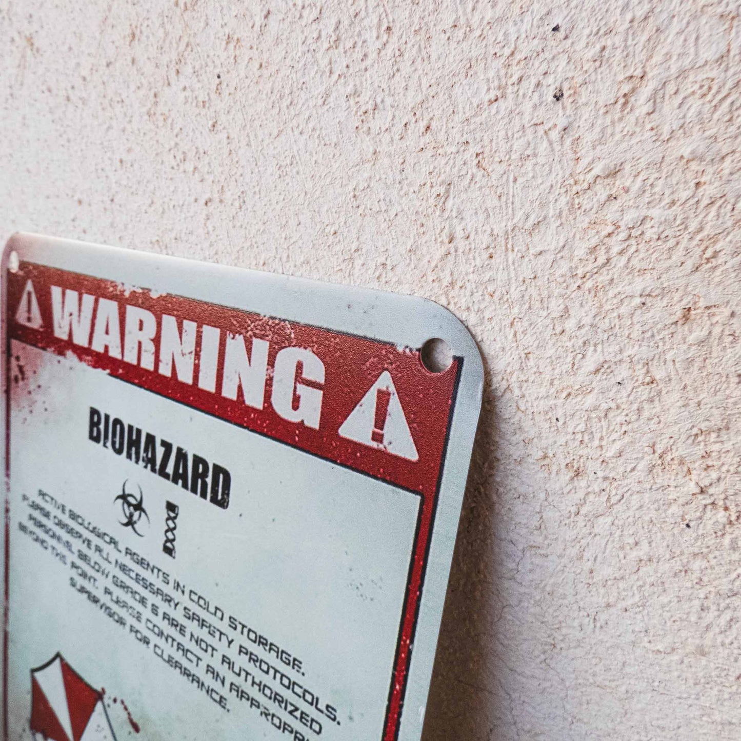 Resident Evil Warning Restricted Area Metal Wall Sign