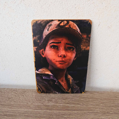 The Walking Dead: The Final Season Clementine Vintage Metal Sign