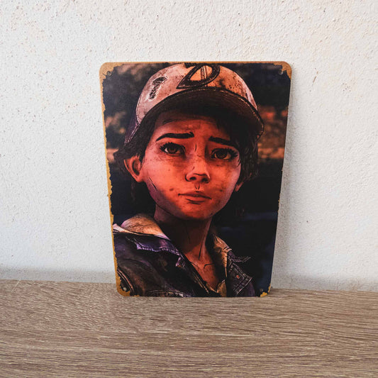The Walking Dead: The Final Season Clementine Vintage Metal Sign