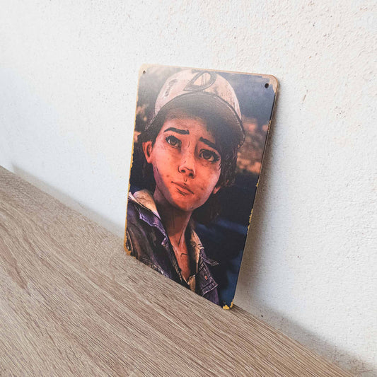 The Walking Dead: The Final Season Clementine Vintage Metal Sign
