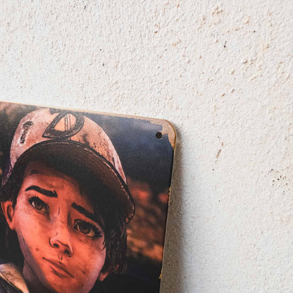 The Walking Dead: The Final Season Clementine Vintage Metal Sign