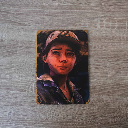 The Walking Dead: The Final Season Clementine Vintage Metal Sign
