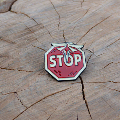 The Last of Us Stop Sign Metallic Pin