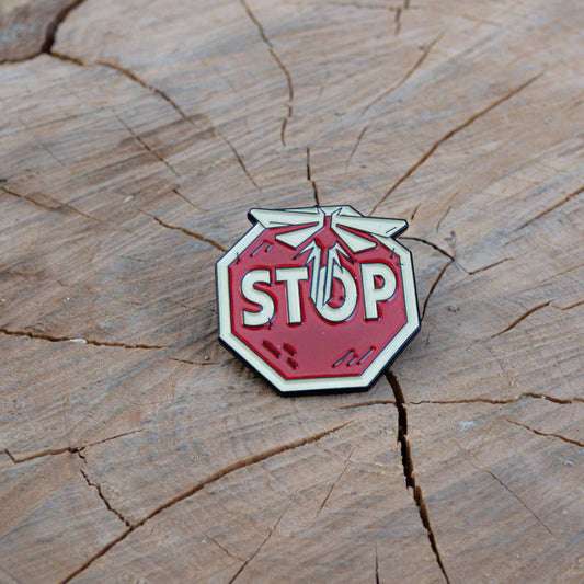 The Last of Us Stop Sign Metallic Pin