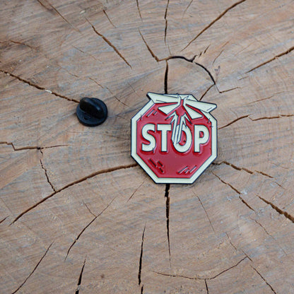 The Last of Us Stop Sign Metallic Pin