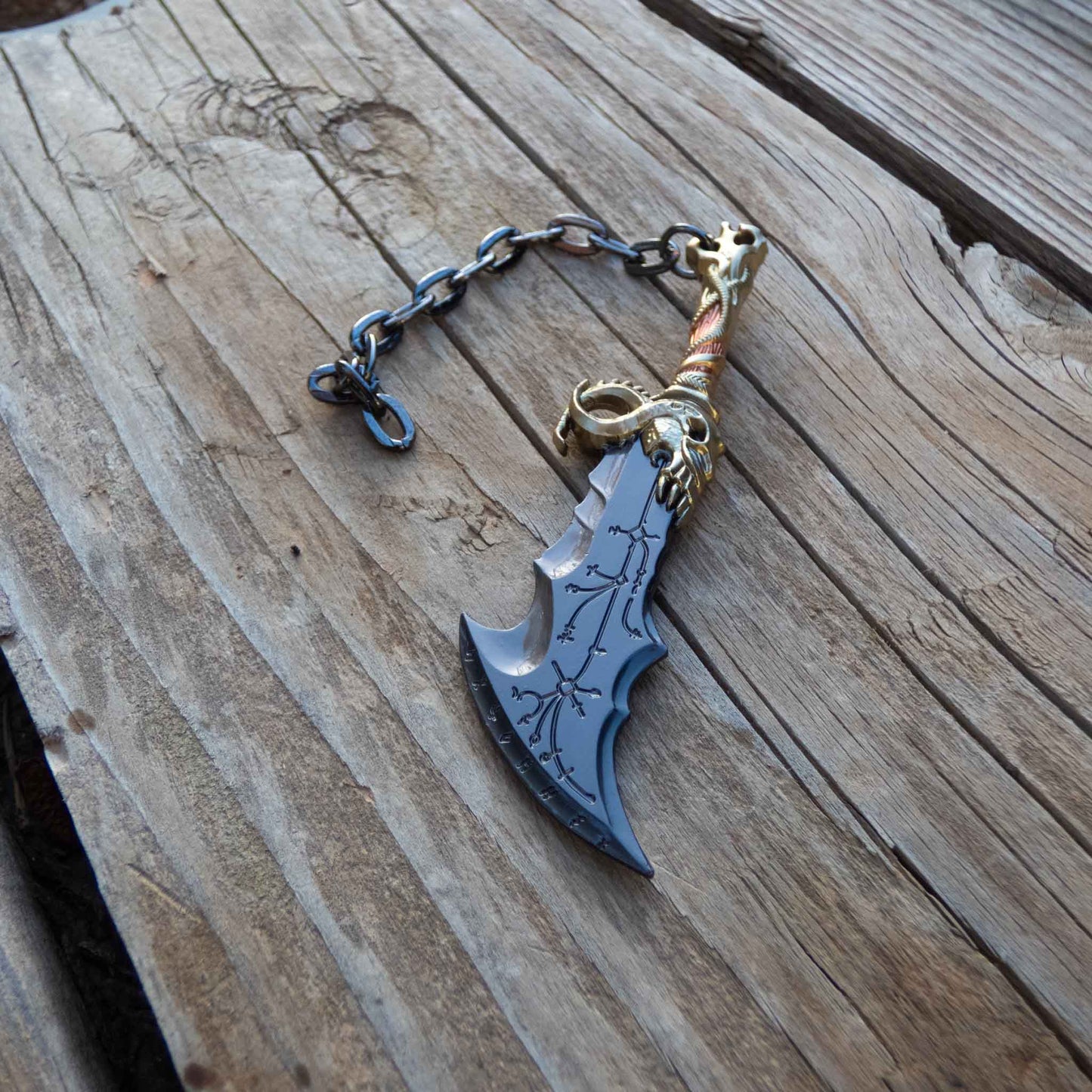 God of War 5 Ragnarok Blade of Chaos Keychain with Clasp