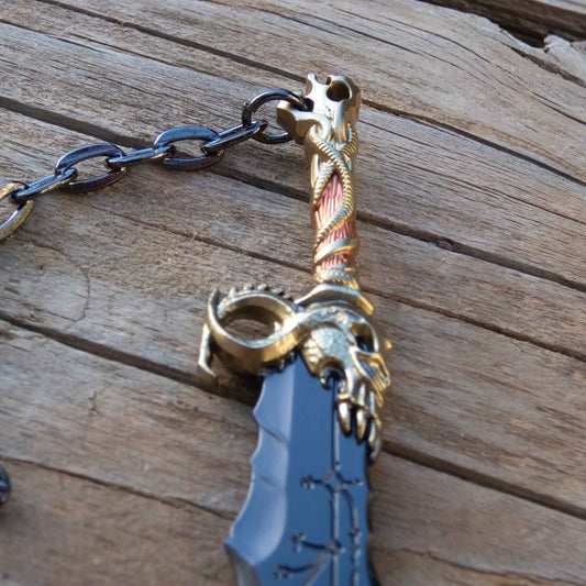 God of War 5 Ragnarok Blade of Chaos Keychain with Clasp