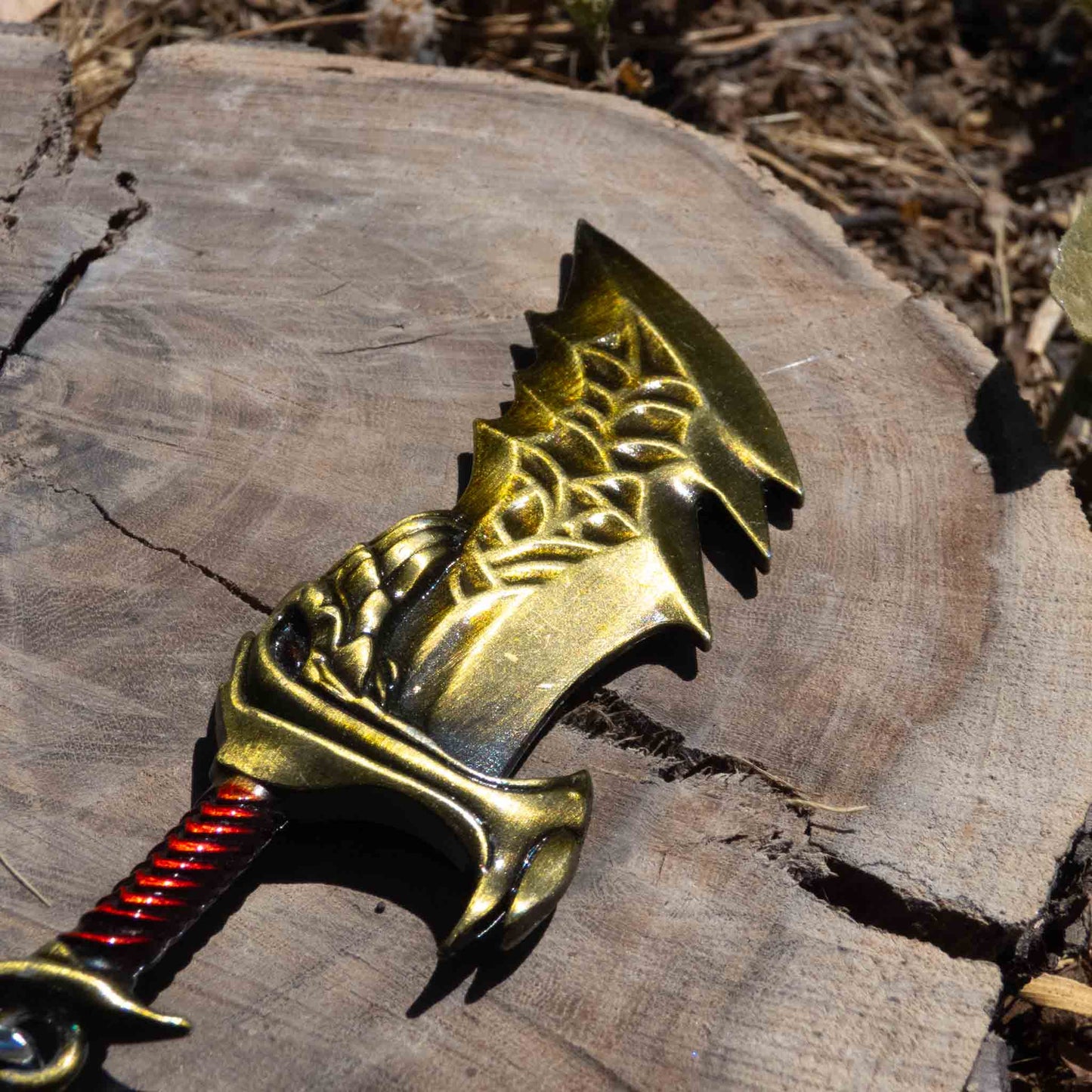 God of War Video Game Gold 9cm Blade of Chaos Keychain