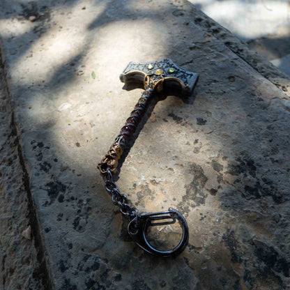 God of War Epic Thor's Hammer Very Detailed Keychain With Clasp 8cm