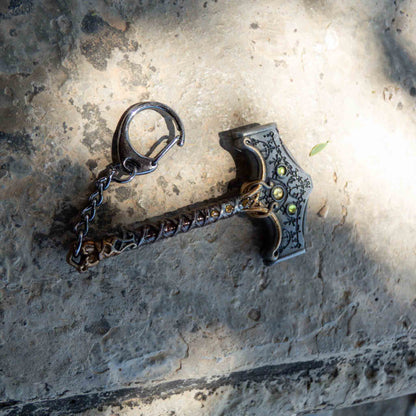 God of War Epic Thor's Hammer Very Detailed Keychain With Clasp 8cm
