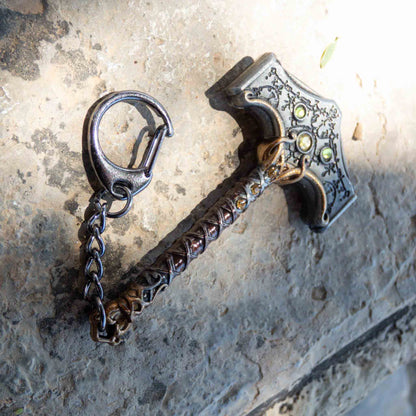 God of War Epic Thor's Hammer Very Detailed Keychain With Clasp 8cm