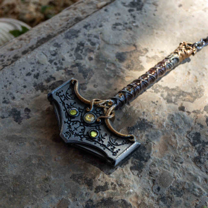 God of War Epic Thor's Hammer Very Detailed Keychain With Clasp 8cm