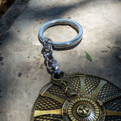 God of War Ragnarok - Kratos Gold Guardian Shield Keychain