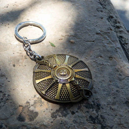 God of War Ragnarok - Kratos Gold Guardian Shield Keychain