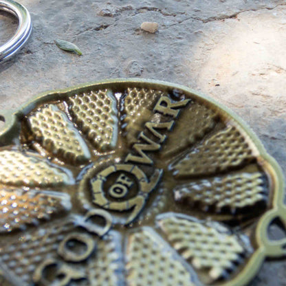 God of War Ragnarok - Kratos Gold Guardian Shield Keychain