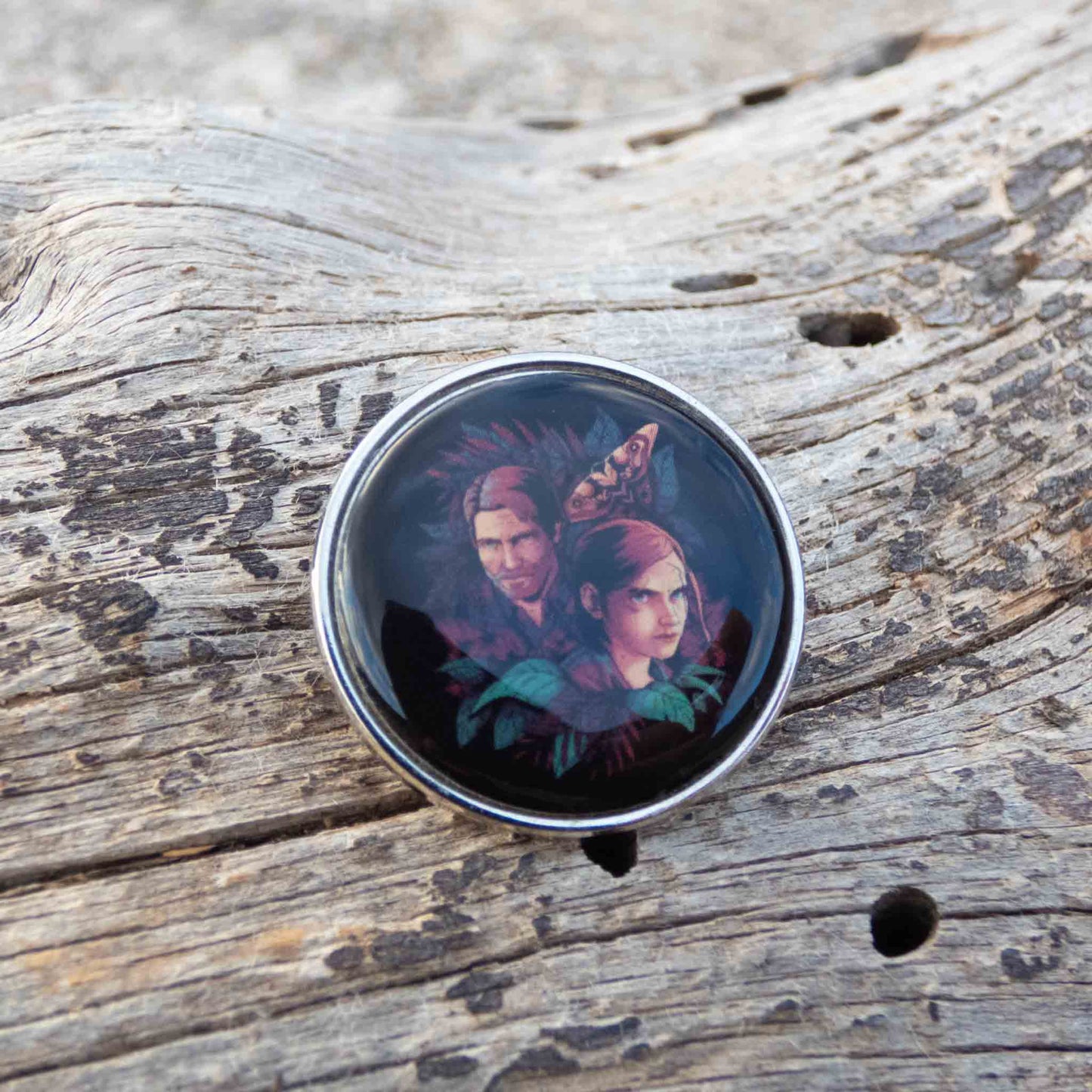The Last of Us I'd Lose Myself Ellie and Joel Metallic Pin