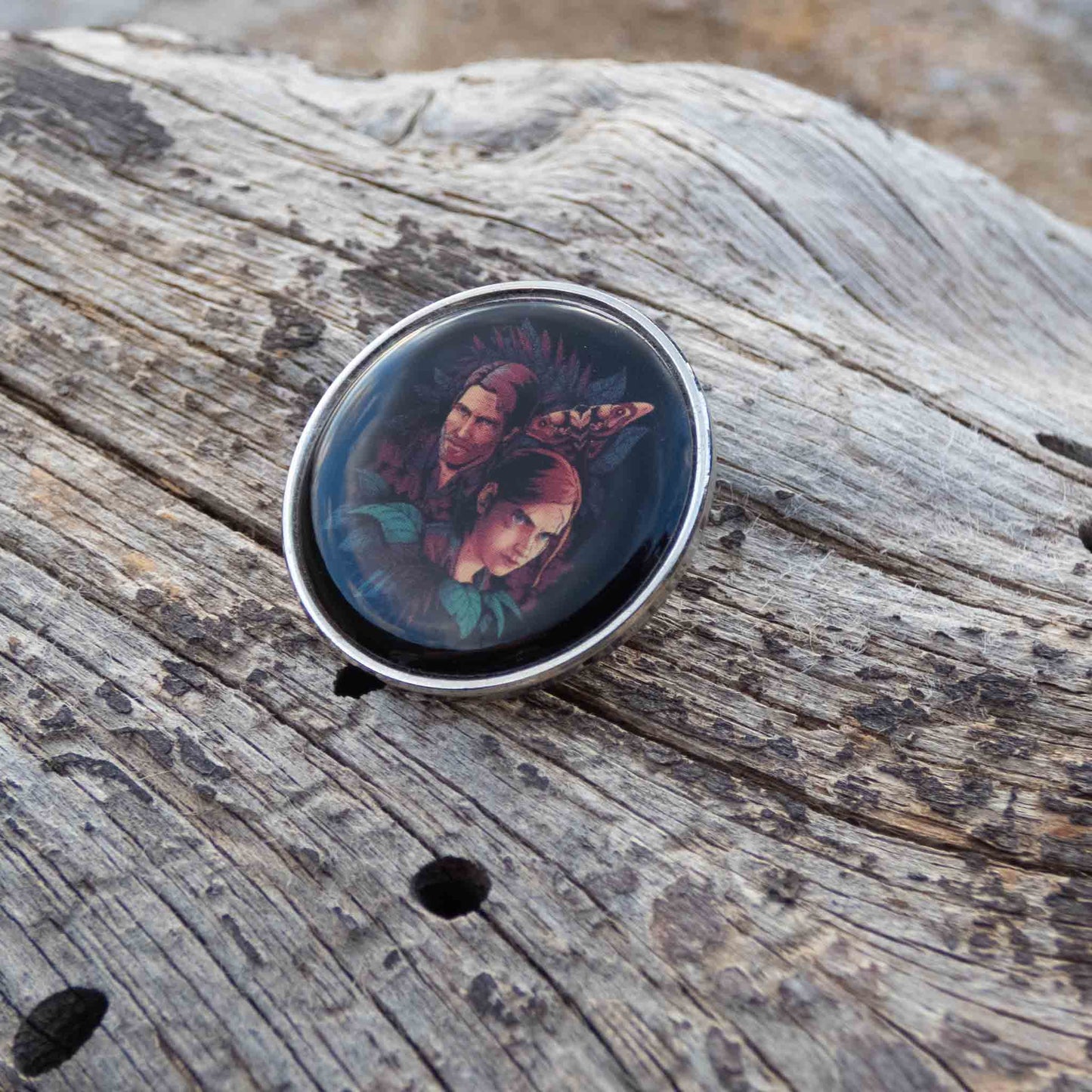 The Last of Us I'd Lose Myself Ellie and Joel Metallic Pin