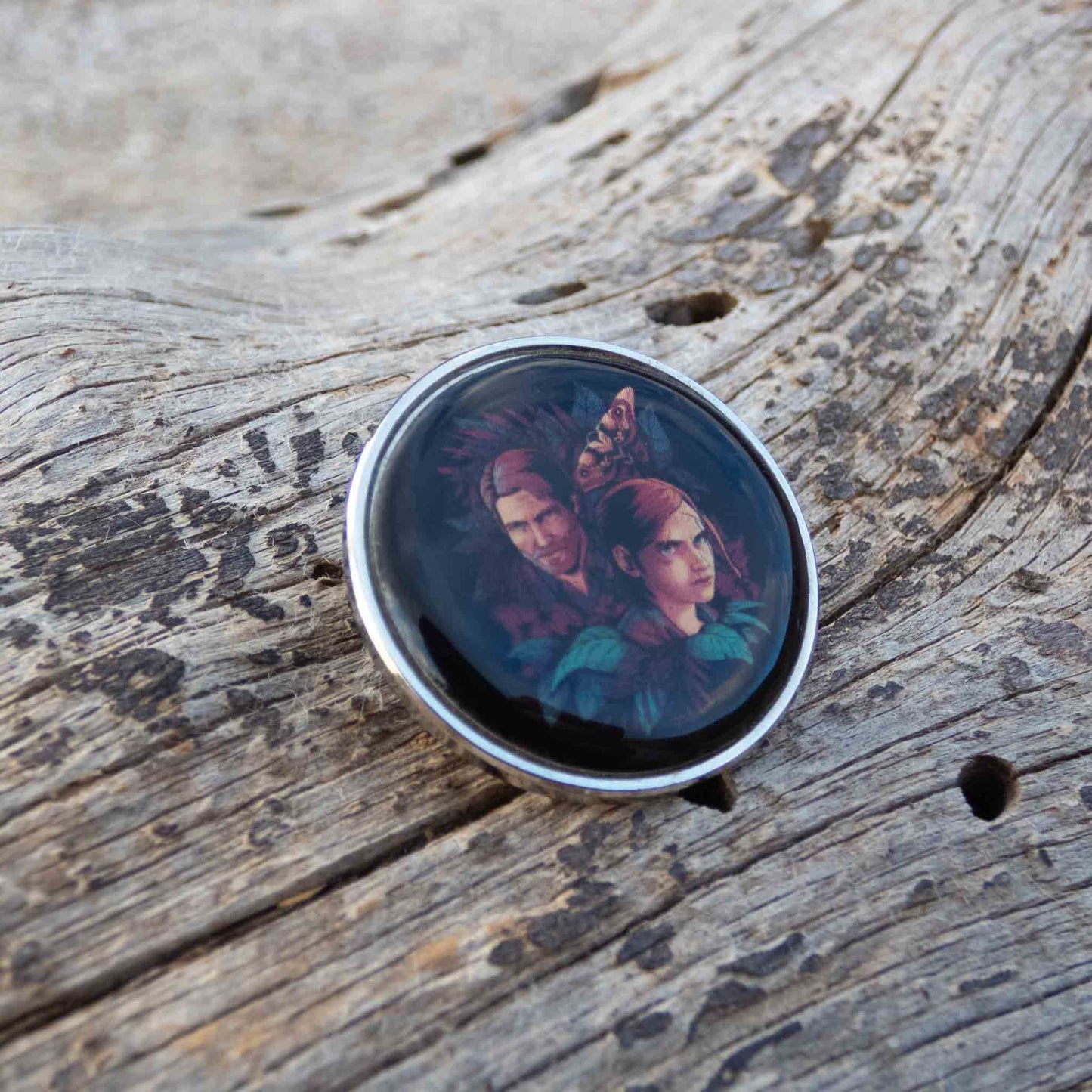 The Last of Us I'd Lose Myself Ellie and Joel Metallic Pin