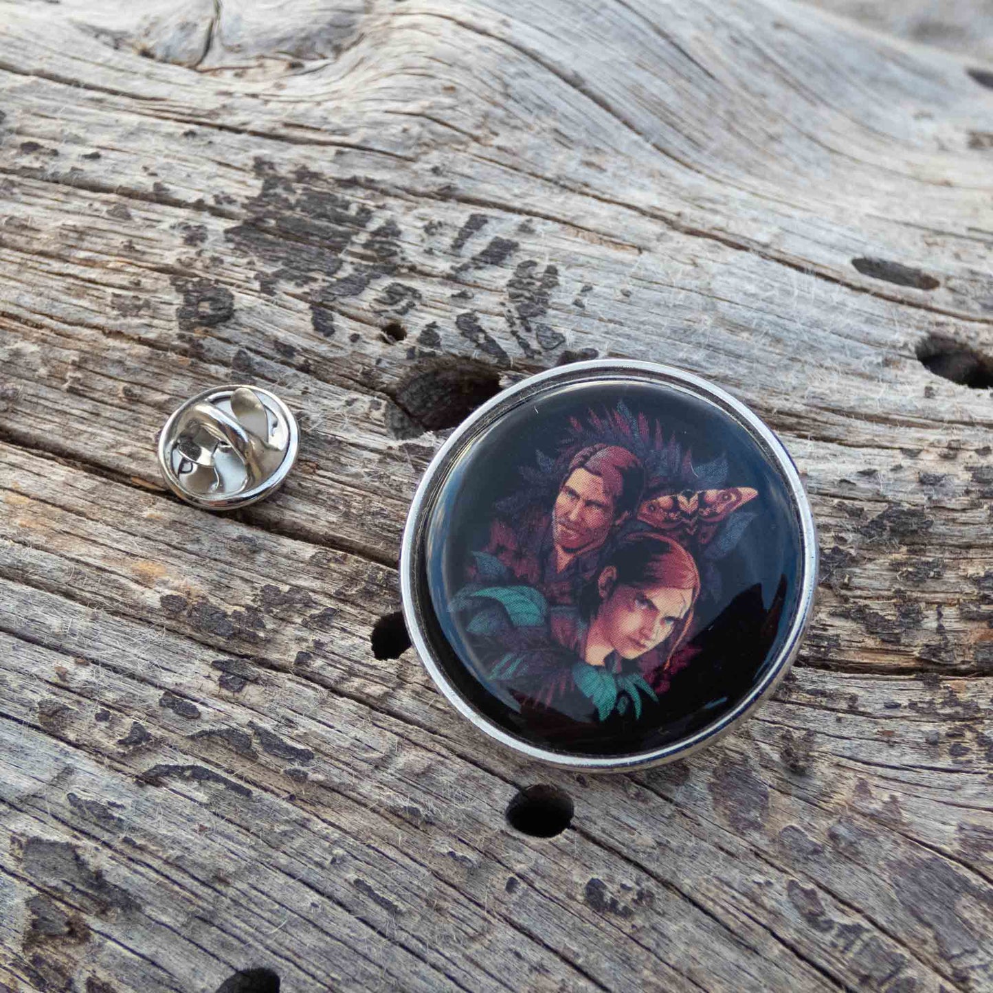 The Last of Us I'd Lose Myself Ellie and Joel Metallic Pin