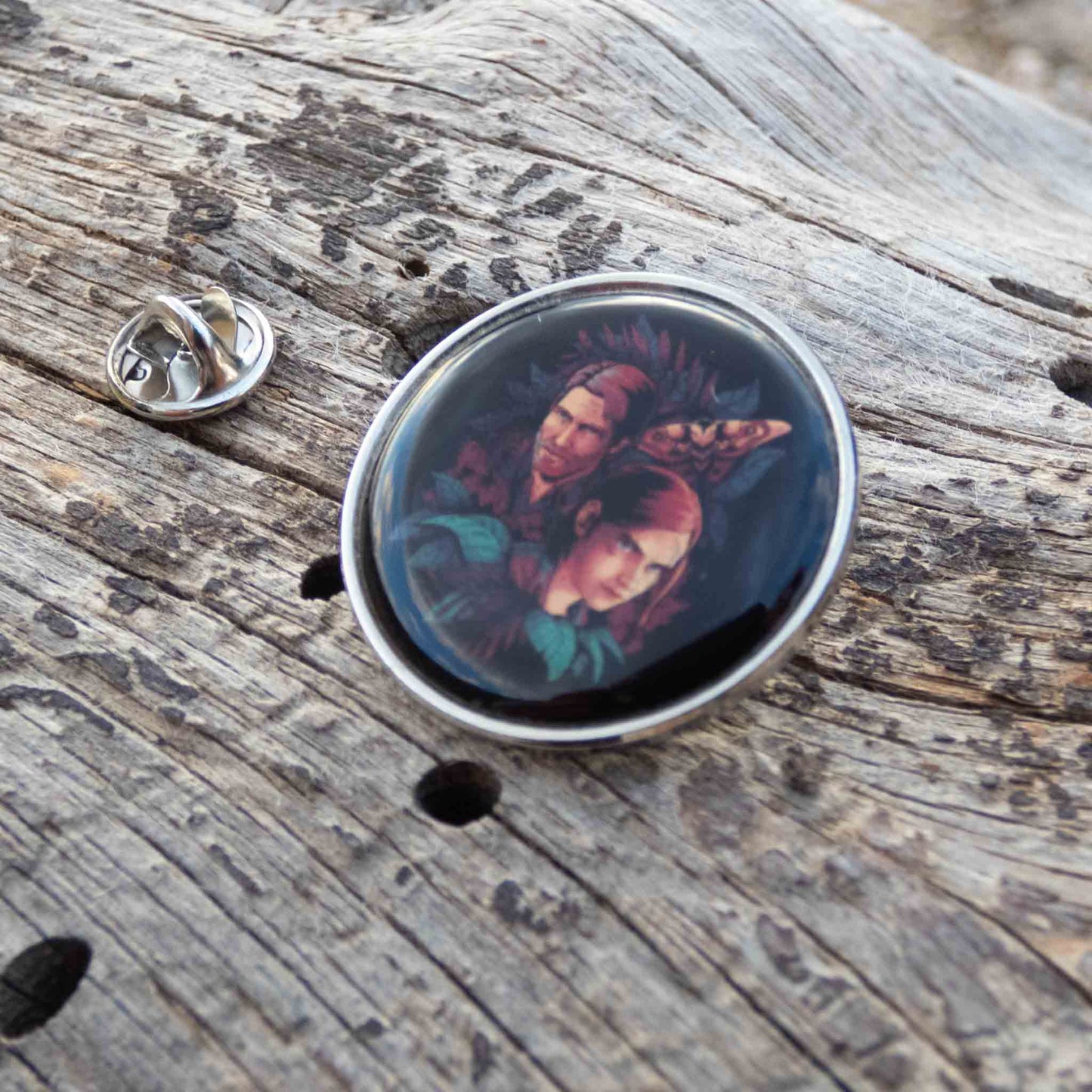The Last of Us I'd Lose Myself Ellie and Joel Metallic Pin