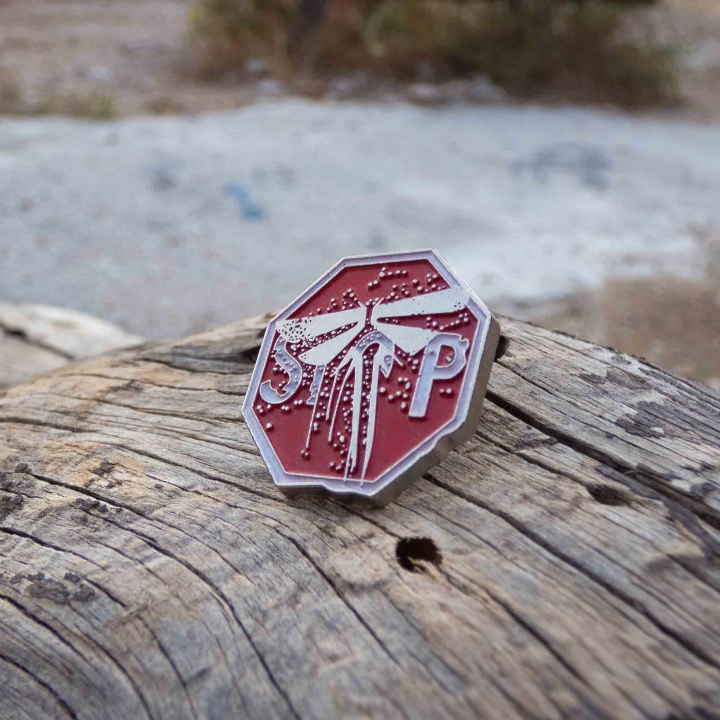 The Last of Us Metal Premium Firefly Stop Sign Pin Extremely Detailed
