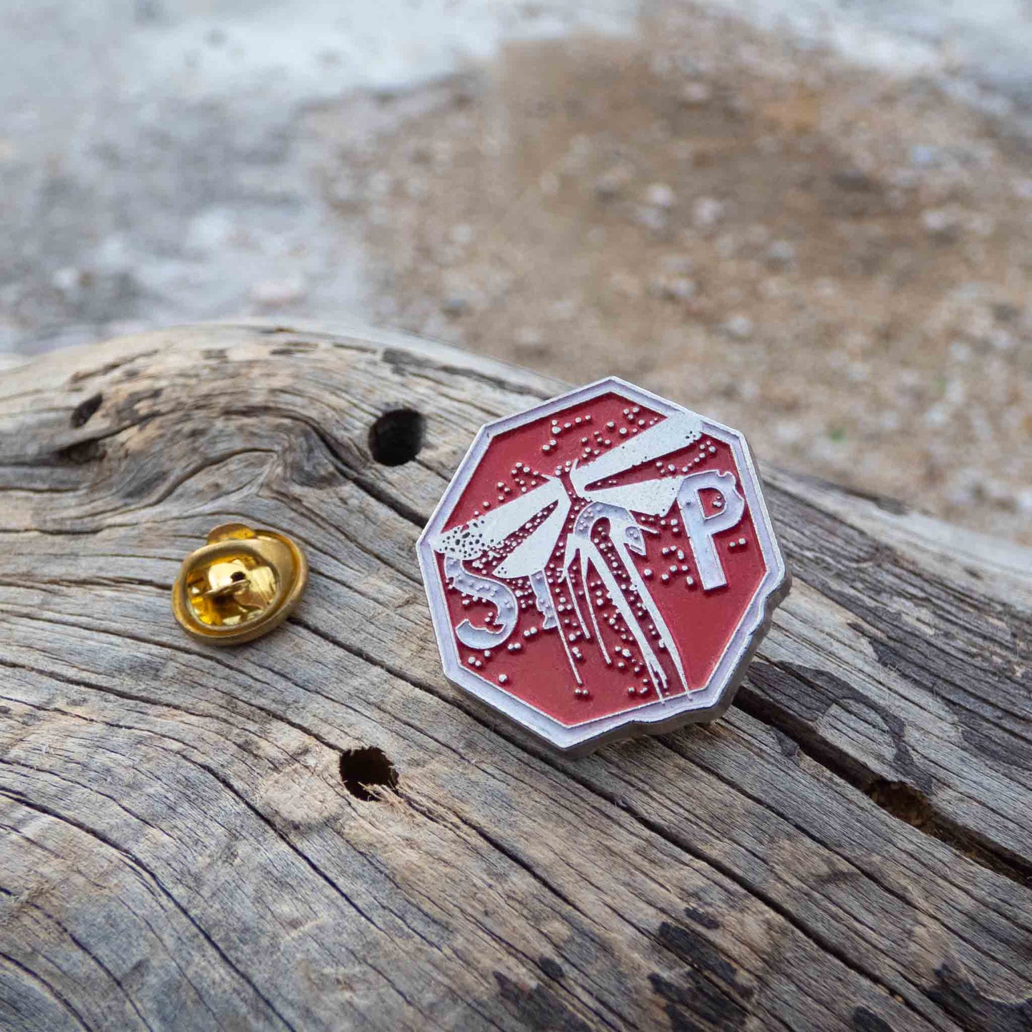 The Last of Us Metal Premium Firefly Stop Sign Pin Extremely Detailed